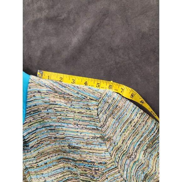 Coldwater Creek Multi-Color Textured Zip Jacket Medium - Rayon Cotton Blend - Picture 11 of 16